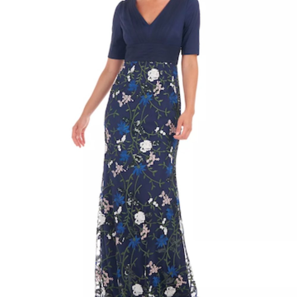 JS Collections Women's Lennon Pleated Gown